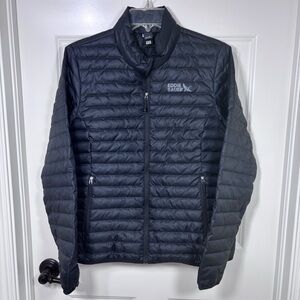 Eddie Bauer 650 Down Puffer Full Zip Jacket Women’s M Black Packable